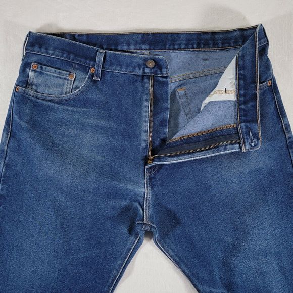 Levi's 517 Mens Jeans 40 x 29 Boot Cut Blue Denim High Rise Red Tab Pants Casual - Picture 3 of 11